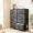 Black Wood, variant on XX 8 Drawer Dresser For Bedroom, Fabric Storage Organizer With Sturdy Metal Frame, Wooden Top Chest Of Drawers For Closet Entryway Guest Room