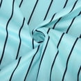 thumbnail image 7 of REORIAFEE Men's Casual Outfits Summer Suits for Beach Vacation Men's Striped T-Shirt Set Round Neck Short Sleeve Shorts Slim Fit Sports Holiday Set T-Shirt Top Shorts Two Piece Set Blue L, 7 of 7
