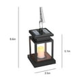 Jwputqe Solar Outdoor Lights Upgraded Lantern Flickering Flame Outdoor