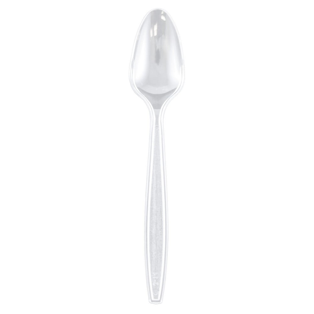 JAM Paper Big Party Pack of Premium Plastic Spoons, Clear, 100/Box