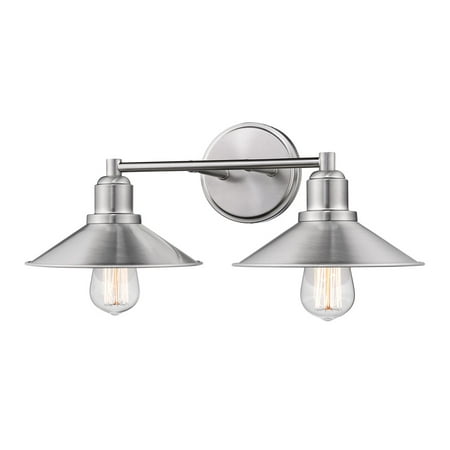 

Bathroom Vanity 2 Light Fixtures With Brushed Nickel Finish Steel Material Medium 18 120 Watts