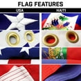 thumbnail image 3 of G128 Combo Pack: 25 Ft Telescoping Aluminum Flagpole (Black) & American and Haiti Flags 3x5 Ft, Both StormFlyer Series Embroidered 220GSM Spun Polyester | Pole with Flags Included, 3 of 9