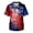 Blue, variant on 4th Of July Scrubs Top for Men Regular Fit Patriotic V-Neck Short Sleeve Graphic Printed Tops 2026 Summer Vintage Stretch Scrub Shirts with Pockets White XXXXL