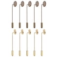 thumbnail image 1 of MasteelfCA 10 Pcs Brochettes Corsage Bâton Plateau en Alliage de Zinc Forme Ronde Bricolage, 1 of 8