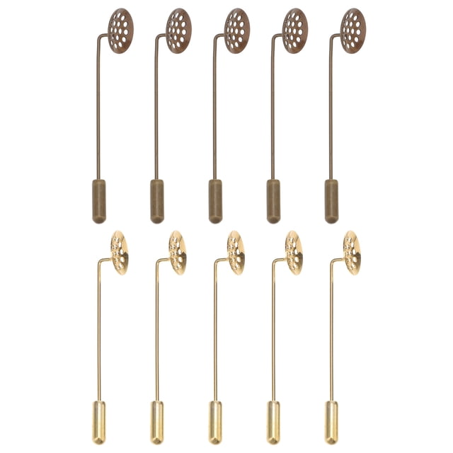 MasteelfCA 10 Pcs Brochettes Corsage Bâton Plateau en Alliage de Zinc Forme Ronde Bricolage