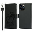 thumbnail image 2 of Allytech Compatible For iPhone 13 Pro Max Luxury Case,360 Protection PU Leather Flip Wallet Magnetic Stand Cover with Wrist Strap.For iPhone 13 Pro Max,Black, 2 of 10
