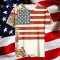 thumbnail image 4 of VKOYWKM 4th of July Shirts for Women Patriotic American Flag Graphic Tee Tops Independence Day Short Sleeve Crew Neck USA T Shirt Summer Blouse, 4 of 5