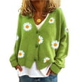 thumbnail image 5 of New Arrival Women'S Knitted Cardigan With Single Button And Autumn Chrysanthemum Embroidery, Perfect For Stylish Fall Layering., 5 of 11