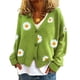 thumbnail image 5 of Suéter de mujer de Europa y Estados Unidos, suéter de abrigo bordado de crisantemo de otoño de un solo pecho, ropa de mujer, 5 of 6