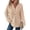 Apricot, variant on Mengpipi Women's Tops Fall Spring Long Sleeve V-Neck Waffle Knit Hooded Button Front Loose Casual Cardigan S-2XL