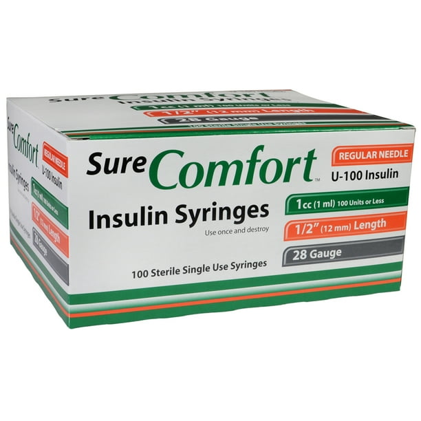 Sure Comfort Insulin Syringe Walmart Com Walmart Com