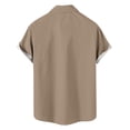 thumbnail image 6 of Hfnxid Mens Summer Button Down Shirt Big and Tall Short Sleeve Shirts Color Block Work Tshirt Summer Cuba Beach Tee, 6 of 7