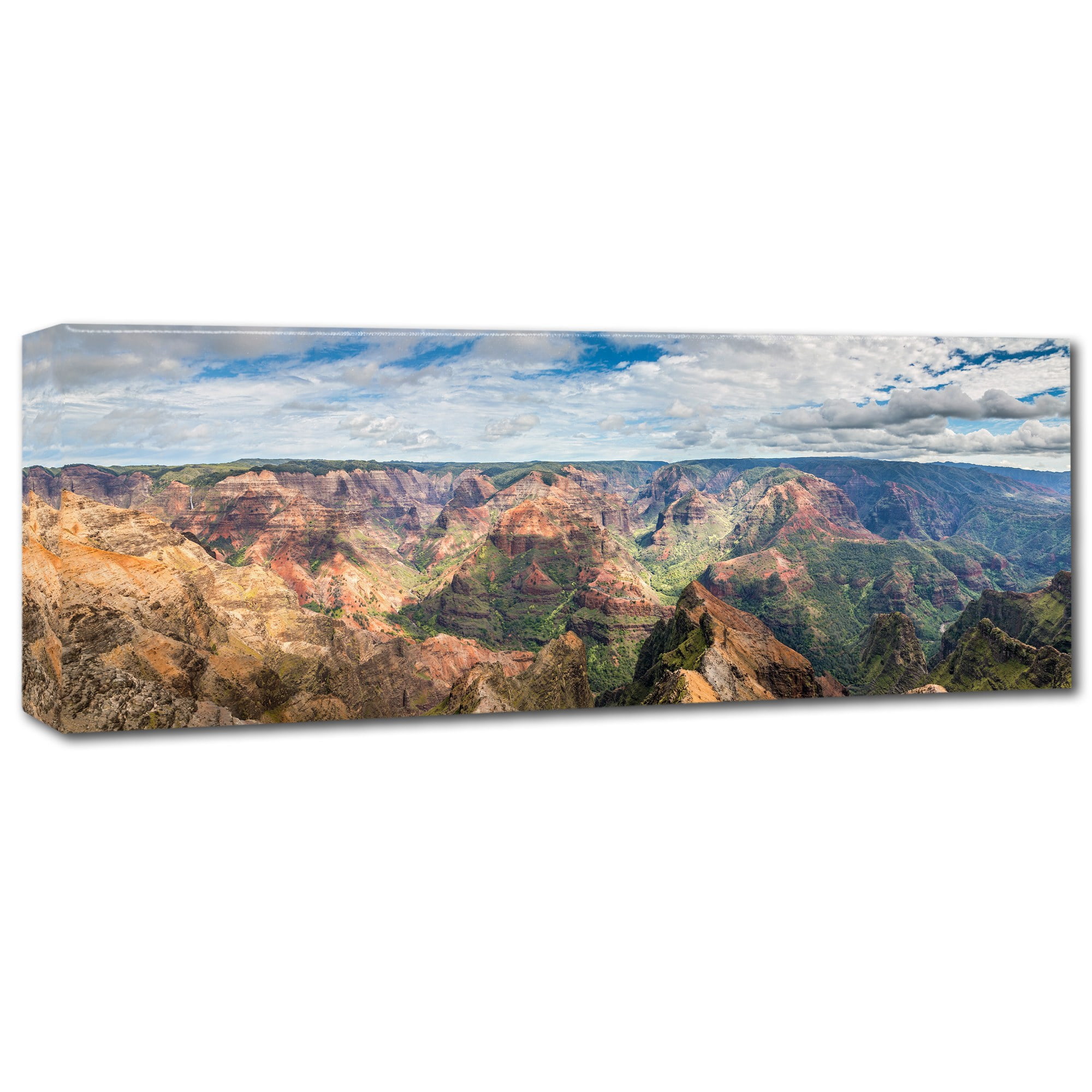 Trademark Fine Art 'Waimea Canyon Panorama' Canvas Art by Pierre Leclerc