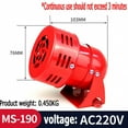 thumbnail image 1 of Alarme Sirène Mini Moteur Rouge Ms-190 Ac220V 110Db Buzzer Haute Puissance Électrique Ac220V, 1 of 9