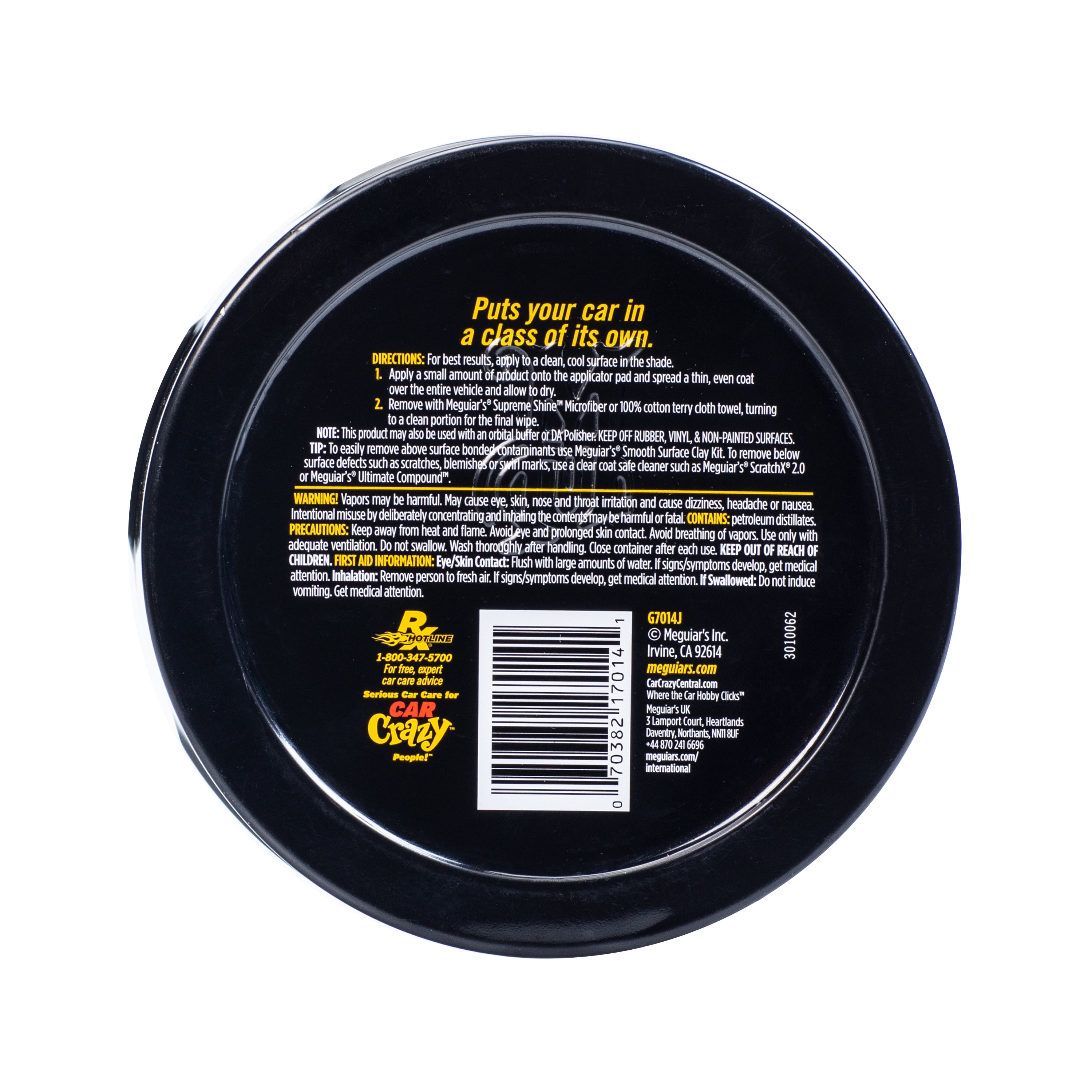 Meguiar's Gold Class Carnauba Plus Premium Paste Wax, 11 oz