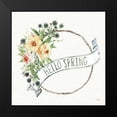 thumbnail image 2 of Tavoletti, Anne 20x20 Black Modern Framed Museum Art Print Titled - Hello Spring Wreath, 2 of 5