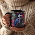 thumbnail image 3 of Blue Heron in Art Nouveau Style of William Morris, Coffee Cup, Tea Mug, Gift for Nature Lover, Animal Lover, Kitchen Decor, morning coffee, 3 of 4