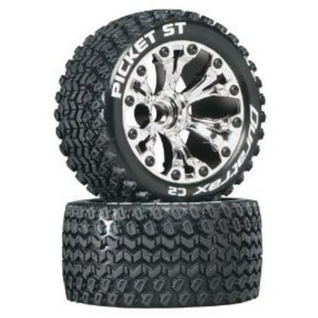 DURATRAX Picket ST 2.8 Truck 2WD Mntd Front C2 Chr (2) (Best Tires For 2wd Truck)