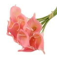 thumbnail image 2 of Wedding Decor PU Calla Lily Artificial Manmade Flowers Bouquet Pink Beige 10 Pcs, 2 of 4