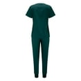 thumbnail image 3 of Scrubs For Women Set Stretchy Plus Size Short Sleeve V-Neck Tops Pants joggers Tall Nursing Working Uniform, 3 of 7