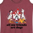 thumbnail image 3 of Disney Classics - Cats & Dogs - All My Friends Are Dogs - Women's Racerback Tank Top, 3 of 5