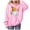 Pink, variant on Leey-World Girls Fall Winter Oversized Hoodies Funny Halloween Graphic Long Sleeve Pullover Sweatshirts with Pocket