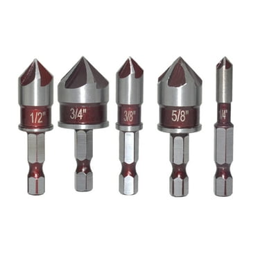 SIEYIO Professional Grade 82° Five Cutter Countersink Bit Versatile for Metal & Wood