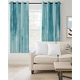 Cyan Paint Blackout Curtains 2 Panels, Modern Abstract Blue Green ...