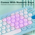 thumbnail image 2 of Zootealy Wireless Keyboard and Mouse Combo Set HK-09 - Blue, Punk Arc Keycap Design, Numeric Keypad, 2.4G Connection, 10m Range, Durable Keys - Ideal for Office and Study, 2 of 6