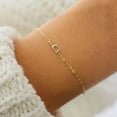 thumbnail image 2 of Gold Initial Bracelets for Women Girls Gifts - 16K Gold Plated Letter Initial Bracelet Dainty Gold Bracelets for Women Initial Bracelets for Women Teen Girl Gifts Trendy Jewelry, 2 of 2