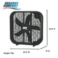 thumbnail image 4 of Seasons Comfort 20 Inch Box Fan, 3 Speeds, Built-In Handle, Quiet, ETL - FBX20, 4 of 11