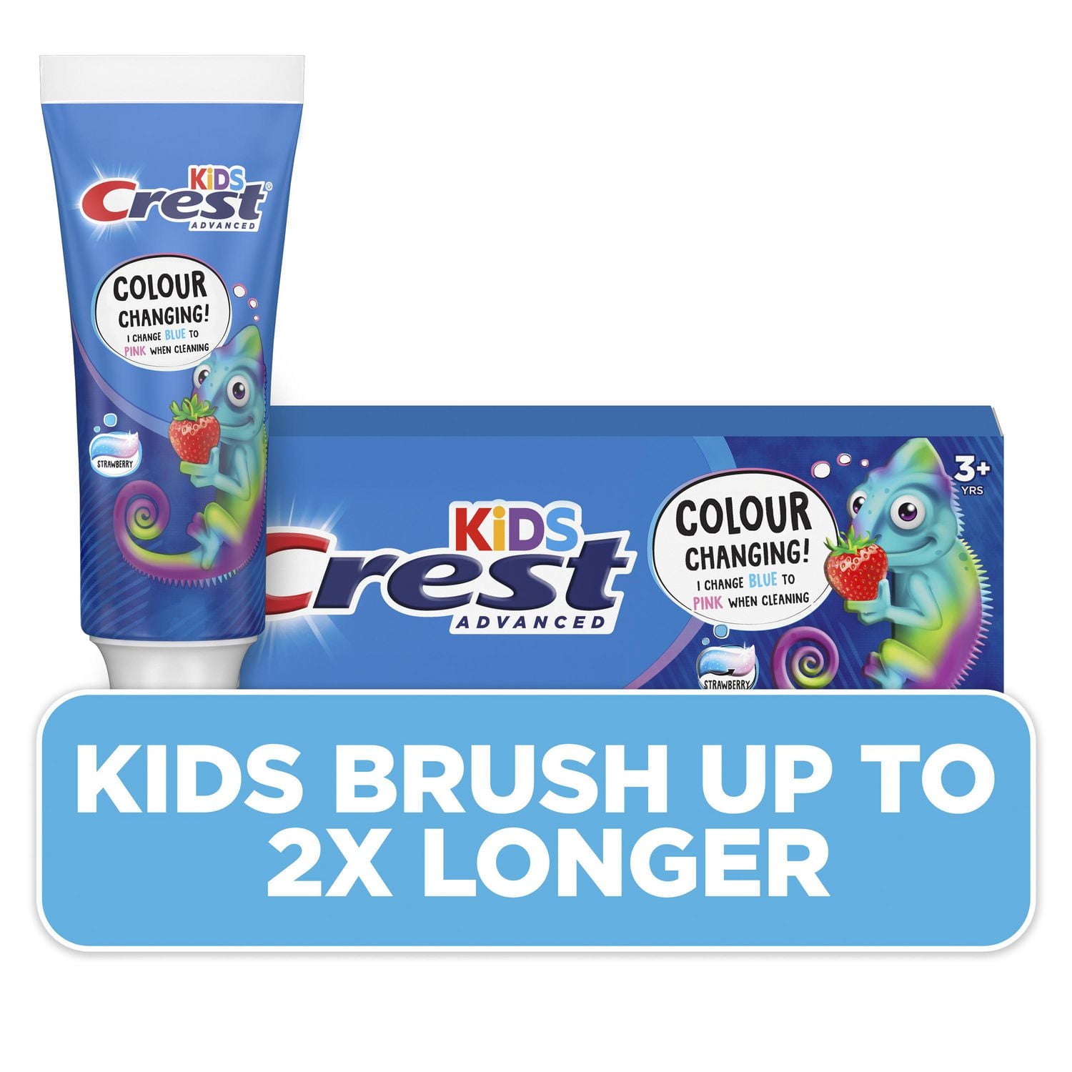 Dentifrice au fluorure Crest avancé pour enfants, saveur de fraise, 85mL 85ML