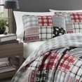 thumbnail image 4 of Eddie Bauer Plaid Cotton Plain Weave Quilt Sets, Full/Queen, Red, 4 of 5