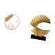 thumbnail image 5 of Escultura de bola de cristal con forma de ola, figura de resina metálica, adorno de escritorio para interiores, obra de arte abstracta, estatua, sopor, 5 of 8