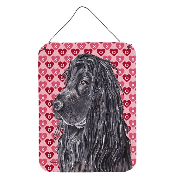 Carolines Treasures SC9555DS1216 Black Cocker Spaniel Hearts and Love Wall or Door Hanging Prints 12WX16H multicolor