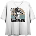 thumbnail image 4 of Get Bageled Tennis Women's White Crew Neck Short Sleeve Crop Tee-XXL, 4 of 6