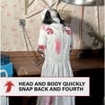 thumbnail image 6 of Haunted Hill Farm 5.2 Ft Animatronic Convulsing Nurse by Tekky Halloween Decoration with Motion-Activated Sounds, HHCONVULNRSE-1FLSA, 6 of 20