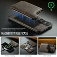 thumbnail image 4 of ELEHOLD Magnetic Wallet Case For Samsung Galaxy S25 Edge,2-in-1 Mag Safe Case with Removable Card Holder, Kickstand Shockproof Protection Cover For Samsung Galaxy S25 Edge,Coffee, 4 of 10