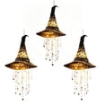 thumbnail image 3 of Lighted Witch Hat Hanging Chime, 3Pcs Halloween Magical Glow Witches Hat Hanging Decoration, Festive Spooky Ornament for Porch, Yard & Indoor Outdoor Party Display, 3 of 10