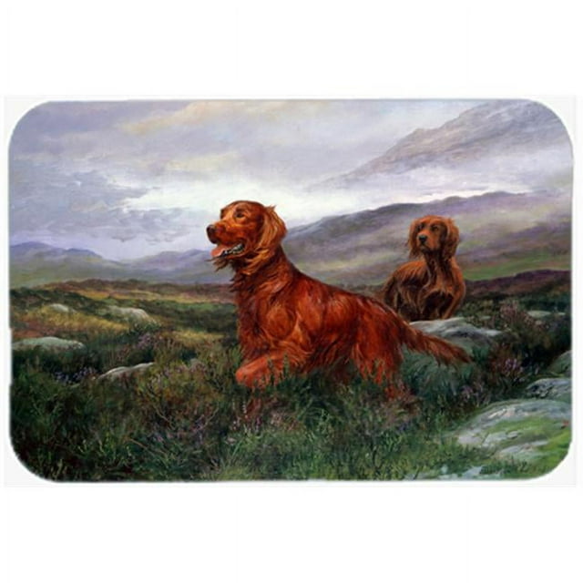 Carolines Treasures HEH0081LCB Irish Setters by Elizabeth Halstead Glass Large Cutting Board