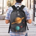 thumbnail image 5 of Uemuo Solar System Paper Art Printed Durable 17-inch Student Backpack - Lightweight, Waterproof, Adjustable Straps, Ideal for School, Work, Travel, 5 of 5