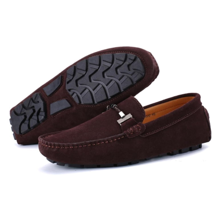 Go Tour Men\'s Black Suede Leather Loafers Penny Slip On Moccasin Driving Shoes Amazon.com | Go Tour Mens Handmade Suede Leather Penny  main image 2
