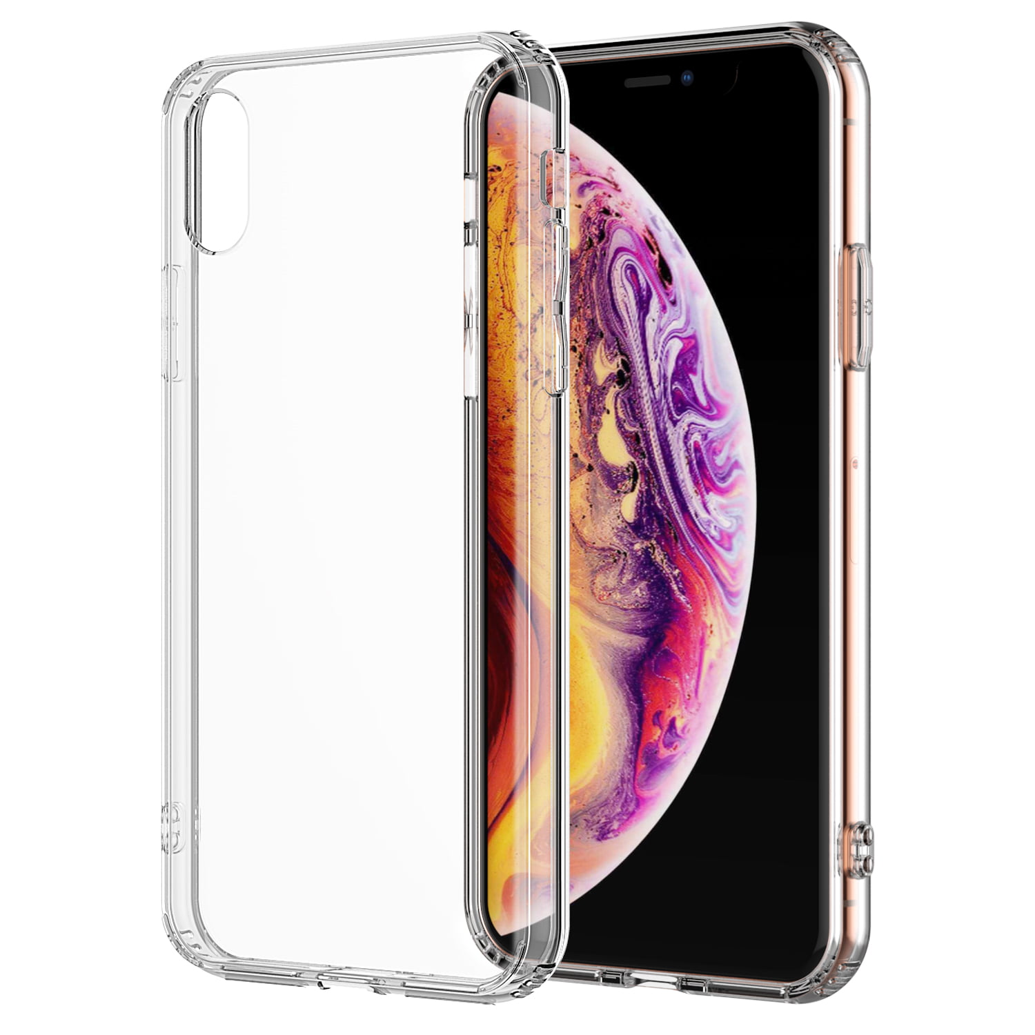 Soft and Lightweight Design Silicone Case CoverGel TPU Case for iPhone X iPhone X Case Ultra Slim Crystal Clear TPU Shock-Absorption, Anti-Scratching, Slide-Proof View  Detail Page 