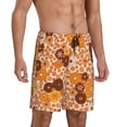 thumbnail image 3 of Rocae Hippie Ditsy Floral for Men's Soft Sleep Pajama Shorts, Waistband and Pockets, 3 of 9