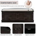 thumbnail image 6 of EUROCO 42.7" Shoe Bench with 4 Doors, Wood Storage Shoe Rack with Removable Cushion and Adjustable Shelves for Living Room,Entryway,Espresso, 6 of 8