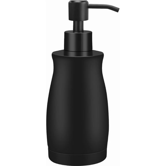 Matte Black Soap Dispenser Stainless Steel 13.5 OZ - Liquid Hand Lotion Dispenser Decor Refillable Dishwashing Soap Dispenser for Kitchen Bathroom Countertops Farmhouse College Dorm