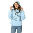 thumbnail image 4 of Womens Eeyore Hoodie Lightweight Fleece Pullover Sweatshirt Disney Blue, 4 of 8