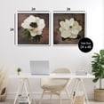 thumbnail image 3 of Stupell Industries White Flowers on Brown 2 Piece White Framed Giclee Art Set design by Jennifer Stith, 24 x 24, 3 of 8