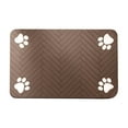 thumbnail image 2 of Pet Feeding Mat-Absorbent Pet Placemat for Food and Water Bowl, with Waterproof Rubber Backing, Quick Dry Water Dispenser Mat for Dog and Cat,20X12 in （Brown）, 2 of 7