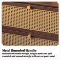 thumbnail image 4 of Solid Wood Nightstand with Inlaid Rattan, Night Stand with Drawers，Boho Side Table for Bedroom, Living Room, Quick Leg Assembly(Light Brown,35x40x49cm), 4 of 8